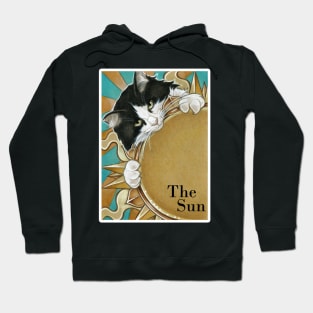 Cats Love The Sunshine - White Outlined Version - 'The Sun' Hoodie